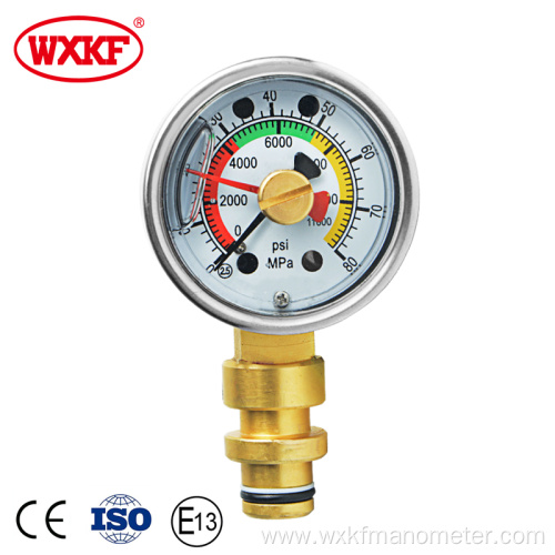 back connection copper case pressure gauge meter